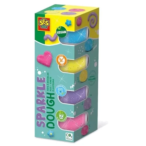 Незасихаюча маса SES Creative Блиск для ліплення 4 кольори (00515S): Виробник Ses Creative