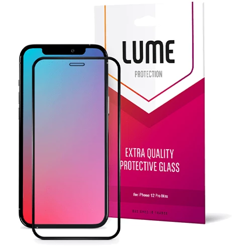 Захисне скло для iPhone LUME Protection 2.5D Silk Narrow Border Black (LU25D67B) for iPhone 12 Pro Max