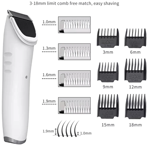 Машинка для стрижки животных аккумуляторная SMEHNSER D3 Electric Groomer Белая (1559) фото 4
