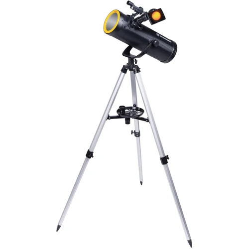 Телескоп Bresser Solarix 114/500 AZ Carbon з сонячним фільтром і адаптером для смартфона (4614505)