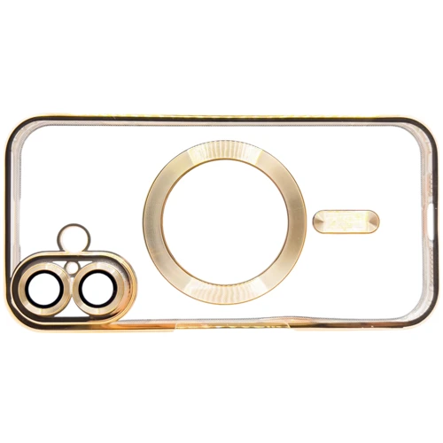 Чехол для iPhone BeCover Chrome Case with MagSafe Gold for iPhone 16 Plus (712076): Тип чехла накладка на заднюю часть