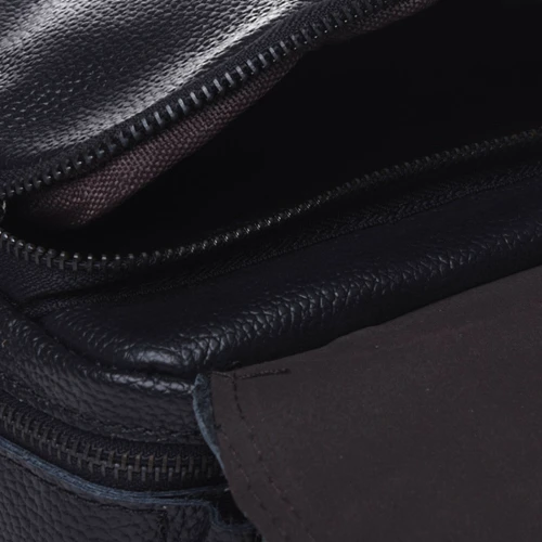 Чоловіча сумка через плече Keizer чорна (K1566-black): Застібка Блискавка