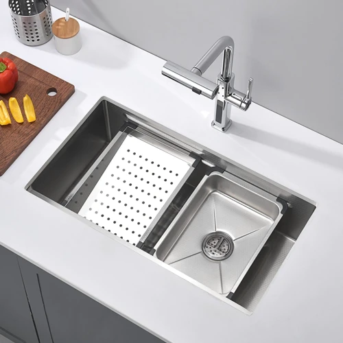 Кухонная мойка Lefton Single Bowl Honeycomb Embossed Anti-scratch Kitchen Sink-KS2201 Brushed Nickel: Тип монтажа Под столешницу