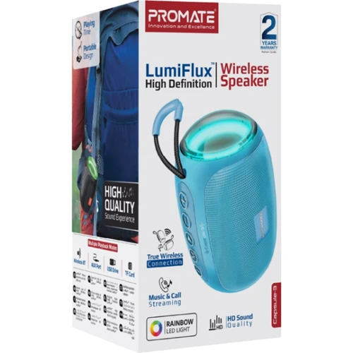 Акустика Promate Capsule-3 Blue (capsule-3.blue): Цвет голубой