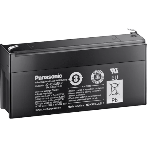 Panasonic 6V 3.4Ah (LC-R063R4P): Тип Аккумулятор