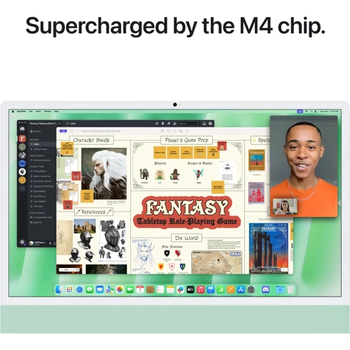 Компьютер Apple iMac M4 24" 256GB 8GPU Green (MWUE3UA/A) 2024: Оперативная память 16 ГБ