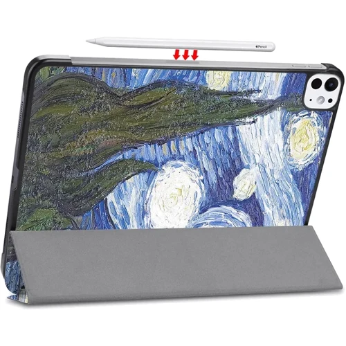Аксесуар для iPad BeCover Smart Case Night для iPad Pro 11 M4 2024 (711638): Особливості трансформируется в подставку, Надежная защита от царапин и загрязнений, режим автопробуждения/сна, Складывается в подставку, Стильный дизайн, Удобно держать в руке