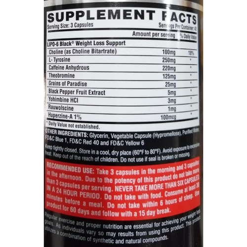 Жиросжигатель Nutrex Research Lipo-6 Black Powerful Weight Loss 120 capsules: Пол Унисекс