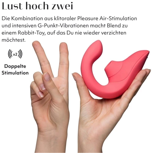 Вибратор кролик с вакуумной стимуляцией Womanizer Blend Vibrant Rose