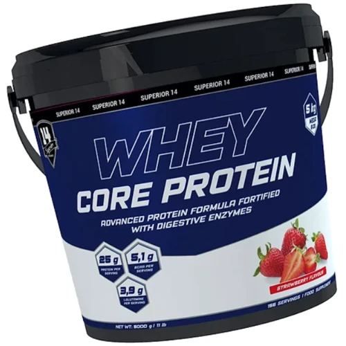 Протеин Superior Whey Core Protein 5000g / 156 servings / Strawberry