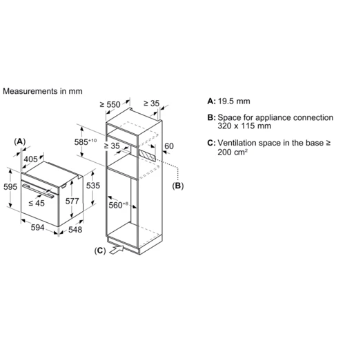 Духовой шкаф электрический Bosch HMG776NB1: Гриль 2800 Вт