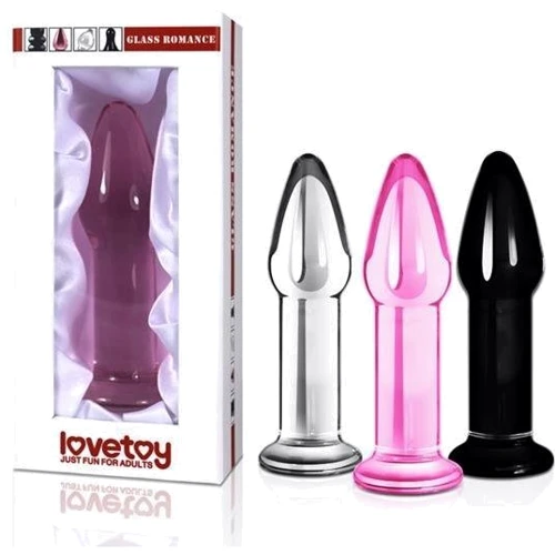 Анальная пробка LoveToy Glass Romance Dildo GS12 Pink