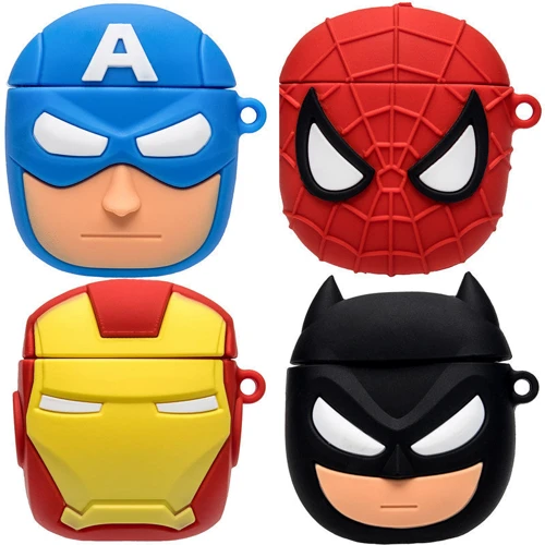Чохол для навушників TPU Case Marvel & DC Captain America Blue for Apple AirPods фото 4