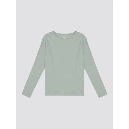 Лонгслив H&M 8167540 122-128 см светло-бирюзовый