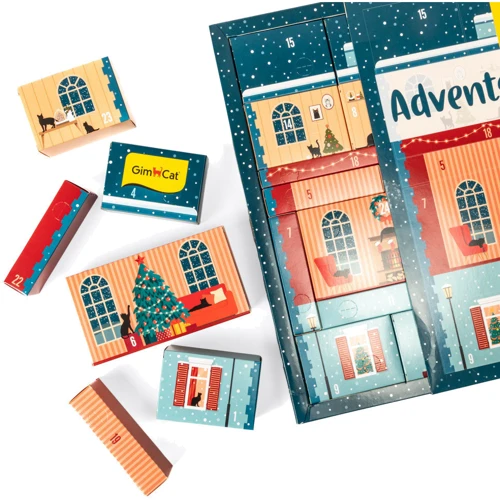 Адвент календар 2024 GimCat Adventskalender 2024 для котів 550 г (4002064422374): Обсяг / Кількість таблеток 550 г