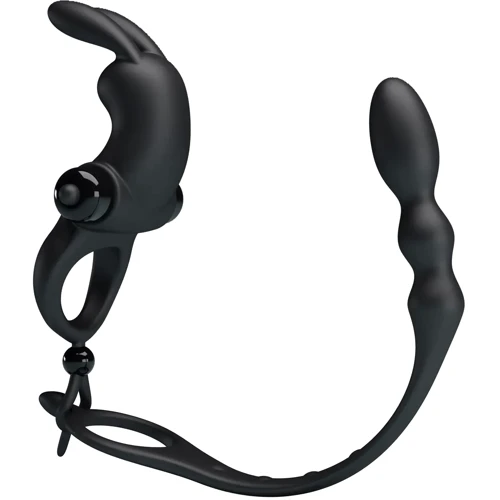 Эрекционное виброкольцо с анальным стимулятором LYBAILE Pretty Love - VIBRATION PENIS SLEEVE V (BI-210213)