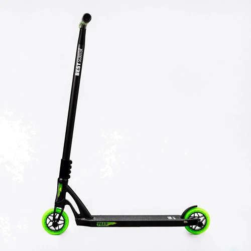 Самокат трюковый Best Scooter Fear SCS черно-зеленый (112902) фото 8