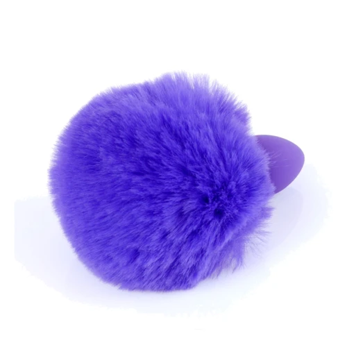 Анальна пробка із хвостом Jewellery Silicon PLUG Bunny Tail Purple