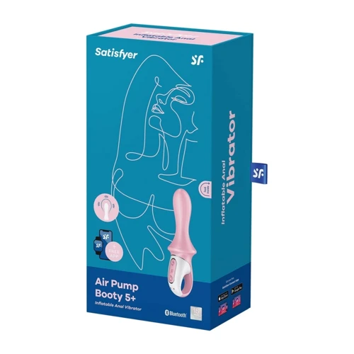 Анальный вибратор с функцией надувания Satisfyer Air Pump Booty 5+ Inflatable Anal Vibrator Pink