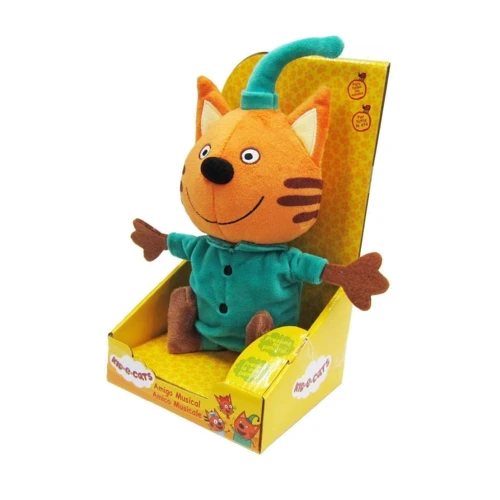 Три коти: м'який котик Компот (20 см) зі звуковими ефектами