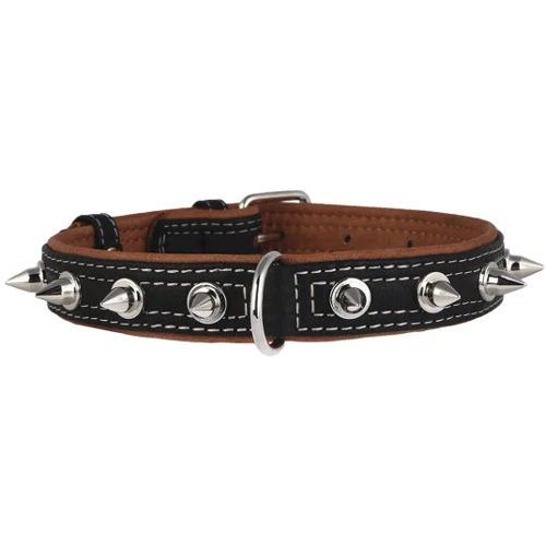 Ошейник Collar Soft с шипами 35 мм 46-60 см Черно-коричневый