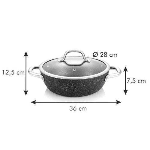 Сотейник Tescoma President Stone 28 см с крышкой (780356): Объем, л 3.8
