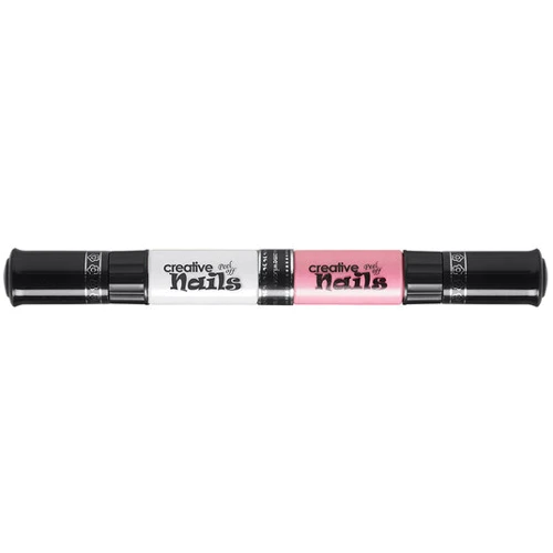 Детский лак-карандаш для ногтей Malinos Creative Nails на водной основе (2 цвета Белый + Розовый)