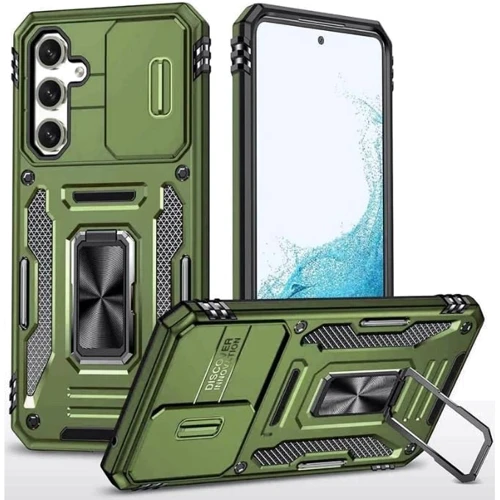 Чехол для телефонов Mobile Case Camshield Army Ring Army Green for Samsung S926 Galaxy S24 Plus / S936 Galaxy S25 Plus