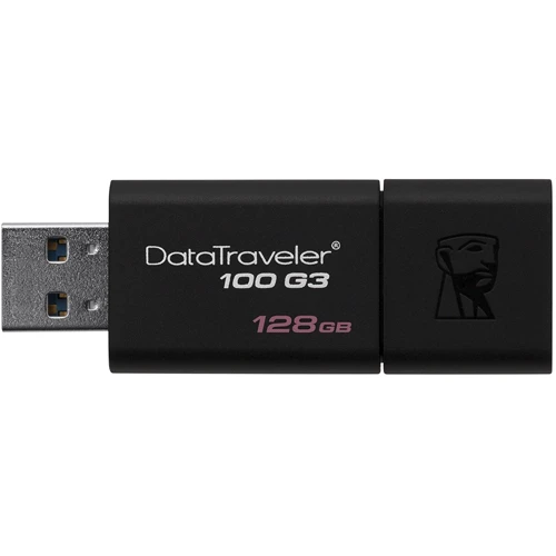 USB-флешка Kingston 128GB DataTraveler 100 G3 USB 3.0 Black (DT100G3/128GB): Обсяг пам'яті 128 GB