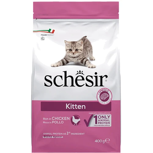 Сухий монопротеїновий корм Schesir Cat Kitten для кошенят з куркою 0.4 кг (53808)