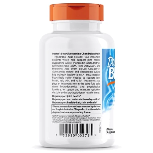 Doctor's Best, Glucosamine Chondroitin MSM + Hyaluronic Acid, 150 Caps (DRB-00271): Пол Унисекс