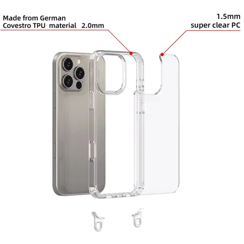 Чехол для iPhone Epic TPU Transparent with Straps Light Purple for iPhone 13 Pro Max: Тип чехла накладка на заднюю часть