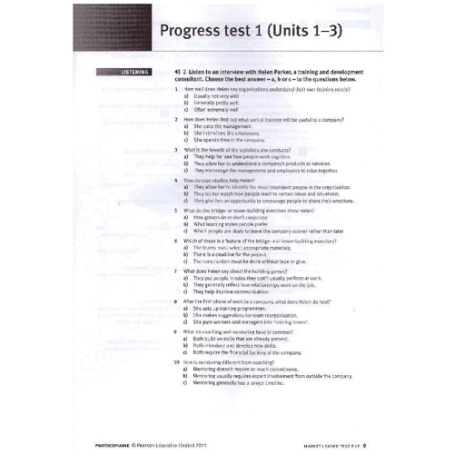 Market Leader (3rd Edition) Advanced Test File: Производитель Pearson Education