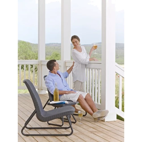 Комплект мебели Keter Rio patio set серый (7290103662431): Вид мебели комплекта Стол, Стул