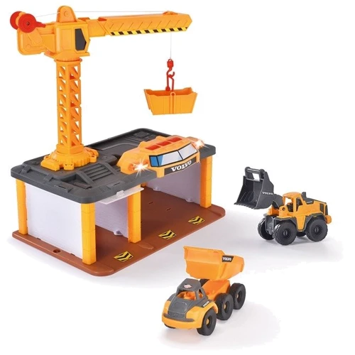Игровой набор Dickie Toys Вольво. Большое строительство с механическим краном (3724007)