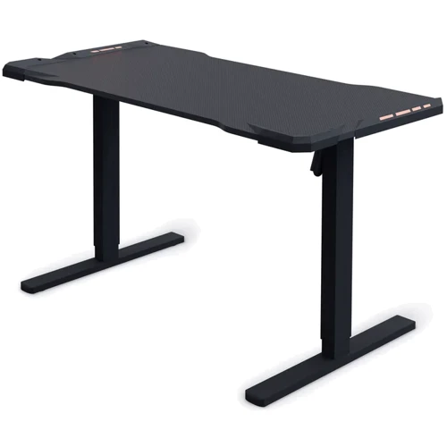 Стіл Mealux PowerDesk Carbon RGB з електрорегулюванням висоти (арт. EVO-201 Carbon/B)