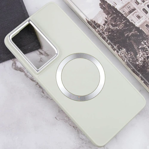 Чехол для телефонов TPU Case Bonbon Metal Style with MagSafe White for Samsung S928 Galaxy S24 Ultra: Пленка в комплекте нет
