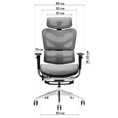 GT Racer X-702L Bright Gray (W-20): Регулировки Высота сиденья, Высота подлокотников, Высота спинки, Глубина сиденья