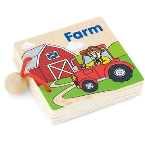 Дерев'яна книга Viga Toys Перші англійські слова (50386)