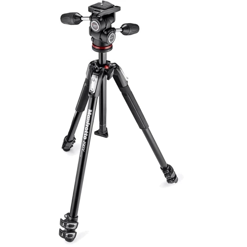 Manfrotto MK190X3-3W1 Aluminum Tripod with 804 MK II 3-Way Pan/Tilt Head