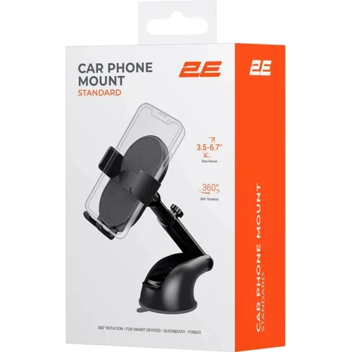 Тримач 2Е Car Holder Standard 3.5-6.7" Black (2E-WCQ01-12) фото 5