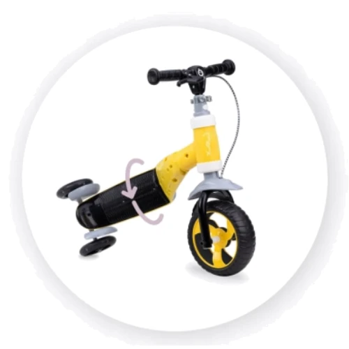 Самокат - беговел MoMi Elios 2в1 yellow (ROBI00032): Конструкция рамы цельная