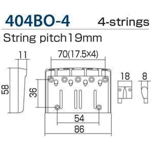 Бридж GOTOH 404BO-4 C: Производитель GOTOH