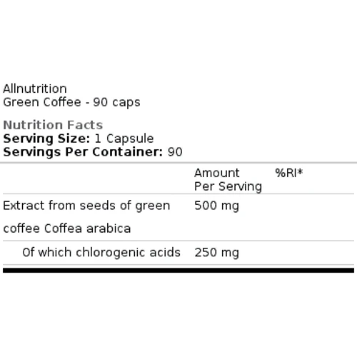 Жиросжигатель All Nutrition Green Coffe 90 caps: Вкус Без вкуса