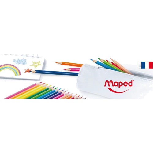 Олівці кольорові Color Peps Flex Box, 15 олівців (3 флуоресцентних), малиновий пенал, Maped: Стать хлопчик, дівчинка