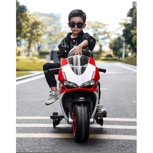 Детский электромотоцикл Bambi Racer Ducati бело-красный (M 5009E-1-3): Материал корпуса пластик
