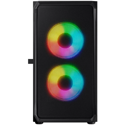 Корпус Logic concept PORTOS MESH+GLASS ARGB fans 3x120mm BLACK (AM-PORTOS-10-0000000-0002): Типоразмер Mini-Tower
