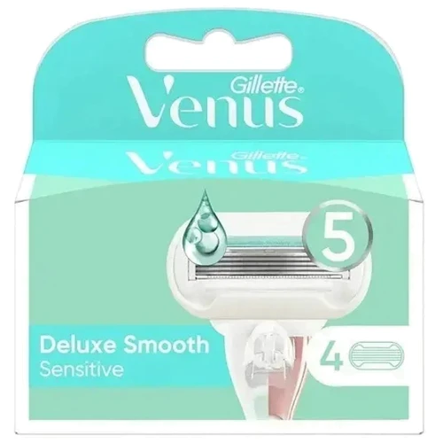 Gillette Venus Deluxe Extra Smooth Sensitive Сменные картриджи для бритья 4 шт: Количество в упаковке, шт 4
