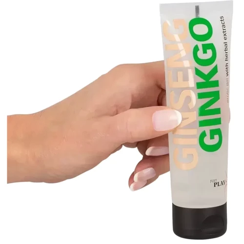 Веганський стимулюючий гель для масажу Just Play Ginseng Ginkgo Gel, 80 мл