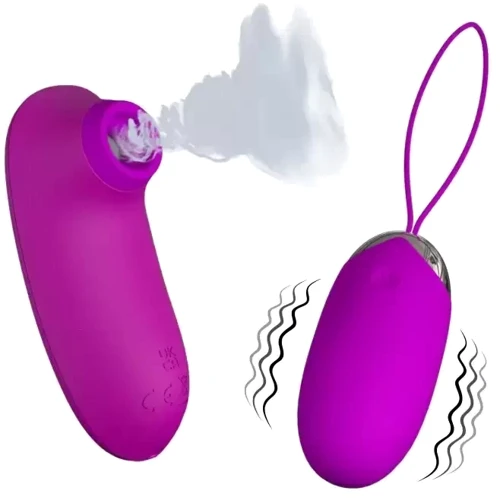 Комплект из виброяйца и вакуумного стимулятора Pretty Love ORTHUS Multifunctional 2 in 1, BI-014901W
